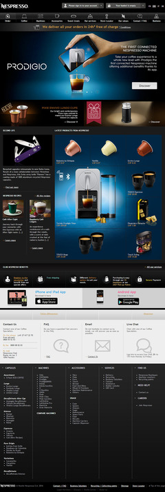 雀巢咖啡機官網(wǎng)設計賞析 簡約與功能性的完美融合